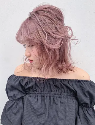 ミディアム カラー ヘアアレンジ WATARU🔥／ 外国人風ハイライトのヘアスタイル
