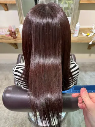 セミロング カラー フェザーパーマ🌙 毛流れ yuzukiのヘアスタイル