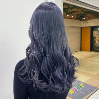 ロング カラー ワインレッド 🍒KAHOのヘアスタイル