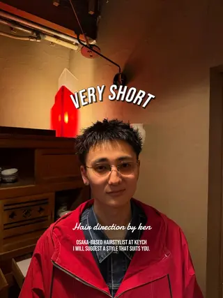ショート メンズ 大阪中崎町駅 メンズカット関田拳のヘアスタイル