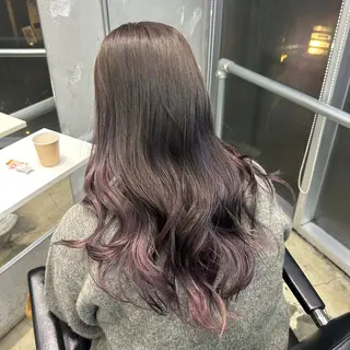 セミロング カラー ✨うる艶/ブリーチ✨ 𝓡𝒖𝓷𝐚💋のヘアスタイル