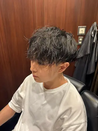 ミディアム パーマ 小松 美雄のヘアスタイル
