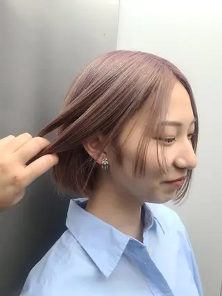 ショート カラー yolo.所属・夜特化型ヘアサロン 𓃱yolo.タナベのヘアスタイル