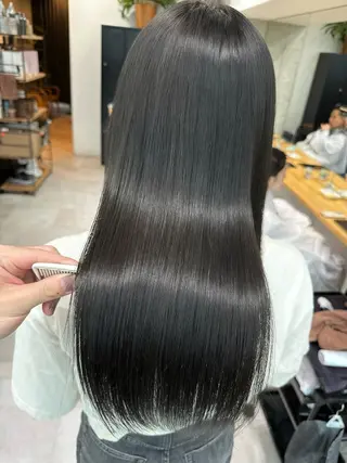 セミロング ✨透明感 艶カラー恵比寿✨のヘアスタイル