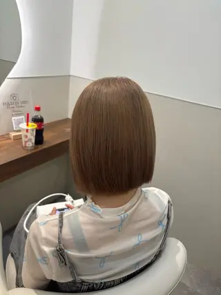 ショート カラー SALOWIN 岡山店所属・ボブ/艶カラー/ manaka 🥣のヘアスタイル