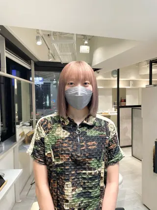 ショート カラー fuka/梅田/ ミルクティーベージュのヘアスタイル