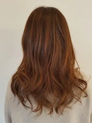 セミロング カラー 髪質改善/ハイライト 小林秀樹のヘアスタイル