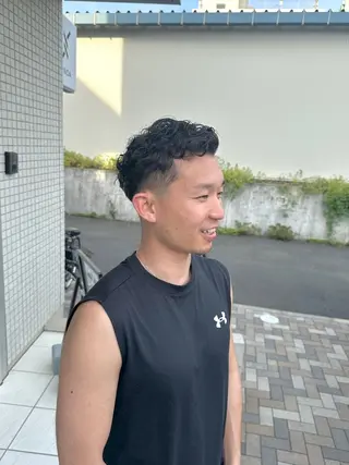 ショート パーマ メンズ メンズパーマ達人/ フェード/イツキのヘアスタイル