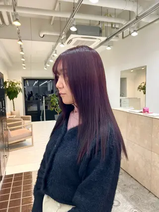 セミロング ブリーチカラー🦋‪ 田中さくらのヘアスタイル