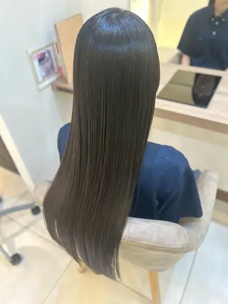 ロング パーマ 艶質改善/縮毛矯正 ササキナツミのヘアスタイル