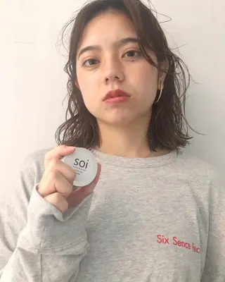 ミディアム パーマ 下北沢 soiのヘアスタイル