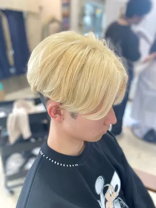 セミロング カラー メンズ特殊パーマ/ 似合わせカットのヘアスタイル