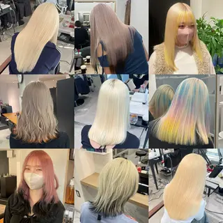 セミロング カラー youres hair 新宿3丁目店所属・艶髪/ハイトーン /髪質改善/柴田のヘアスタイル