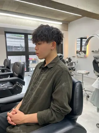 パーマ メンズ 西山 剛のヘアスタイル