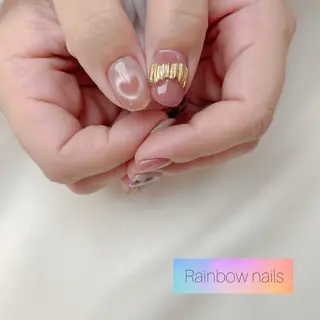 ネイル Rainbow nailsくろちゃんのネイルデザイン