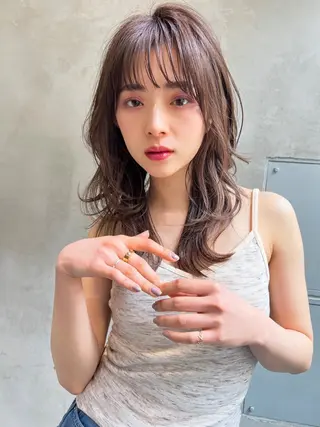 ミディアム カラー 🦋韓国/暖色カラー RENA🦋のヘアスタイル