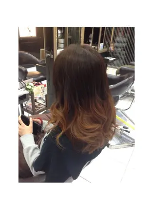 セミロング ロング カラー boutique misakiのヘアスタイル