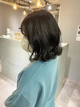 ミディアム カラー きよはらちさき🍑 柔らかカラー🌱🫧のヘアスタイル