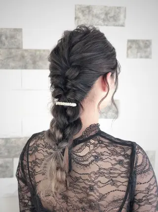 セミロング ヘアアレンジ これた🧸ヘアメ職人 ♡髪質改善♡カラーのヘアスタイル