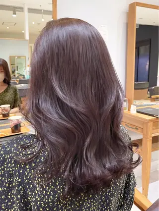 ミディアム カラー 心斎橋/ブリーチなし 髪質改善/レイヤーのヘアスタイル
