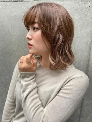 ミディアム カラー ツヤ美髪💐 髪質改善/高山愛来のヘアスタイル