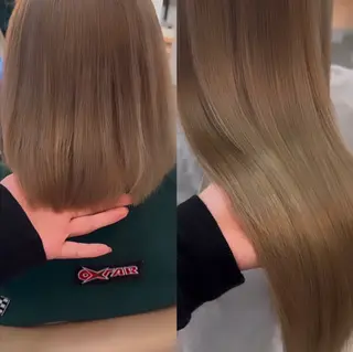 ミディアム 暖色カラー❤️横浜 エクステらん🦖のヘアスタイル