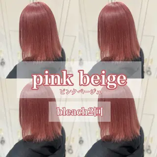 ミディアム カラー 💖ブリーチ/暖色 𝐘𝐮𝐢💖のヘアスタイル