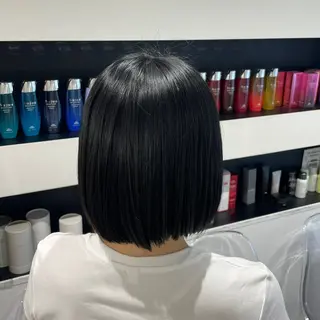 ミディアム カラー ななみ.⋆𝜗𝜚 艶カラー/まつパのヘアスタイル