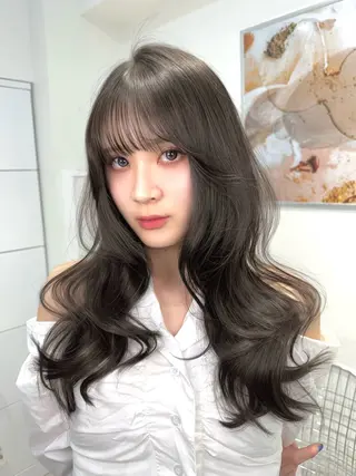 ロング カラー ヘアアレンジ ONYX【オニキス】所属・韓国レイヤーカット/ 韓国ヘア/郷家拓斗のヘアスタイル