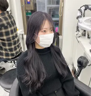 ロング カラー パーマ ヘアアレンジ メンズ キッズ ♥️韓国ヘア レイヤー♥️ゆりのヘアスタイル