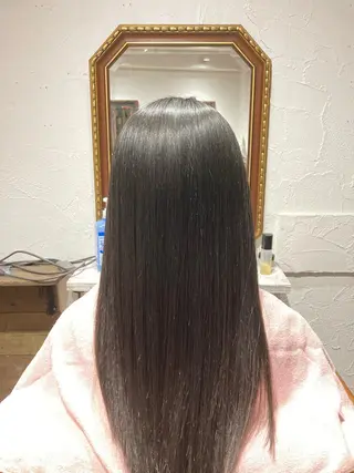 ロング 髪質改善/縮毛矯正/ 超高濃度水素ケアのヘアスタイル