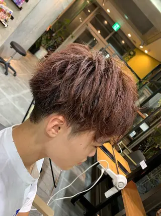 カラー メンズ 天野 開のヘアスタイル