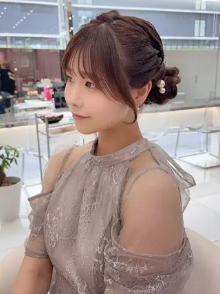 ロング ヘアアレンジ 新宿/韓国ヘア 中明度カラー/かやのヘアスタイル
