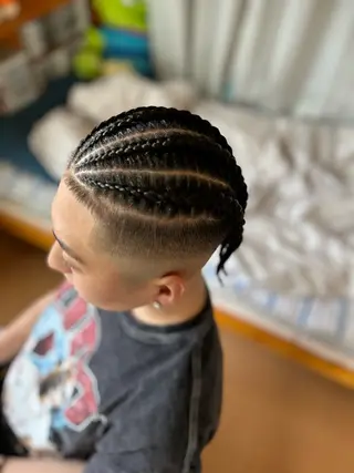 ミディアム ヘアアレンジ メンズ ブラックヘア🧜‍♂ 😈itsuki👿のヘアスタイル