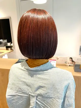 ショート カラー ボブ／パーマ指名 No. 1🍃れんとのヘアスタイル