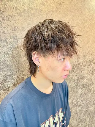 ショート パーマ メンズ メンズパーマ特化 カバヤマ　リョウのヘアスタイル