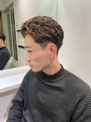 パーマ メンズ アイブロウ 京都駅メンズカット/ パーマ/Keigoのヘアスタイル