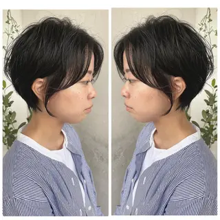 ショート パーマ 京都大人女性ショート 徒歩1分/秋山のヘアスタイル