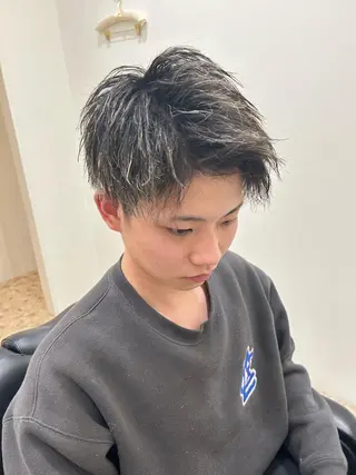 ショート カラー パーマ メンズ キッズ KING of hair byNOISM所属・京都メンズ特化✨ No. 1/ユウキのヘアスタイル