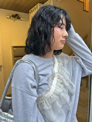 ミディアム sliver renのヘアスタイル