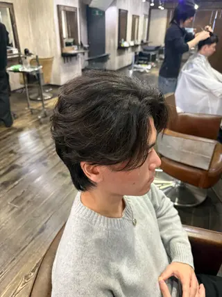 ショート パーマ メンズ メンズカット/パーマ 艶カラーTAIGA︎のヘアスタイル