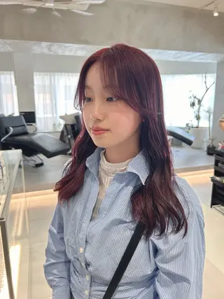 セミロング 🪞透けhair 🪞honokaのヘアスタイル