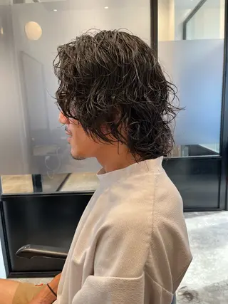 ショート パーマ メンズ 店舗移動します ご連絡くださいESAのヘアスタイル