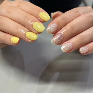 ネイル Ray. ちゅるん系ニュアンスのネイルデザイン