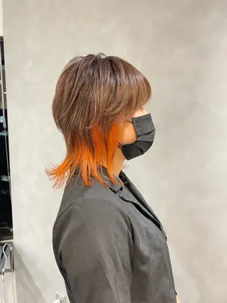 ミディアム カラー ヘアアレンジ 🎀ダブルカラーレイ ヤーyuuri🎀のヘアスタイル