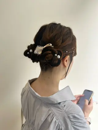 ロング ヘアアレンジ ボブ/メンズパーマ /春花 美咲のヘアスタイル