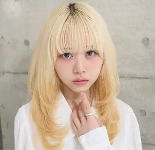 セミロング 💎似合わせレイヤー 💎透明感カラー杉原のヘアスタイル