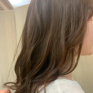 セミロング 韓国ヘア×ハイトーン AYA💫のヘアスタイル