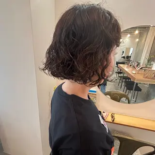 ショート パーマ park white所属・hina/パーマ /ニュアンスパーマのヘアスタイル