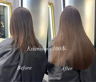 ロング カラー シールエクステ特化 ハイトーン、NANAのヘアスタイル